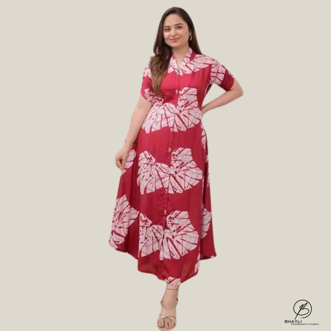 Bhayli's Floral Breeze A-Line Kurta