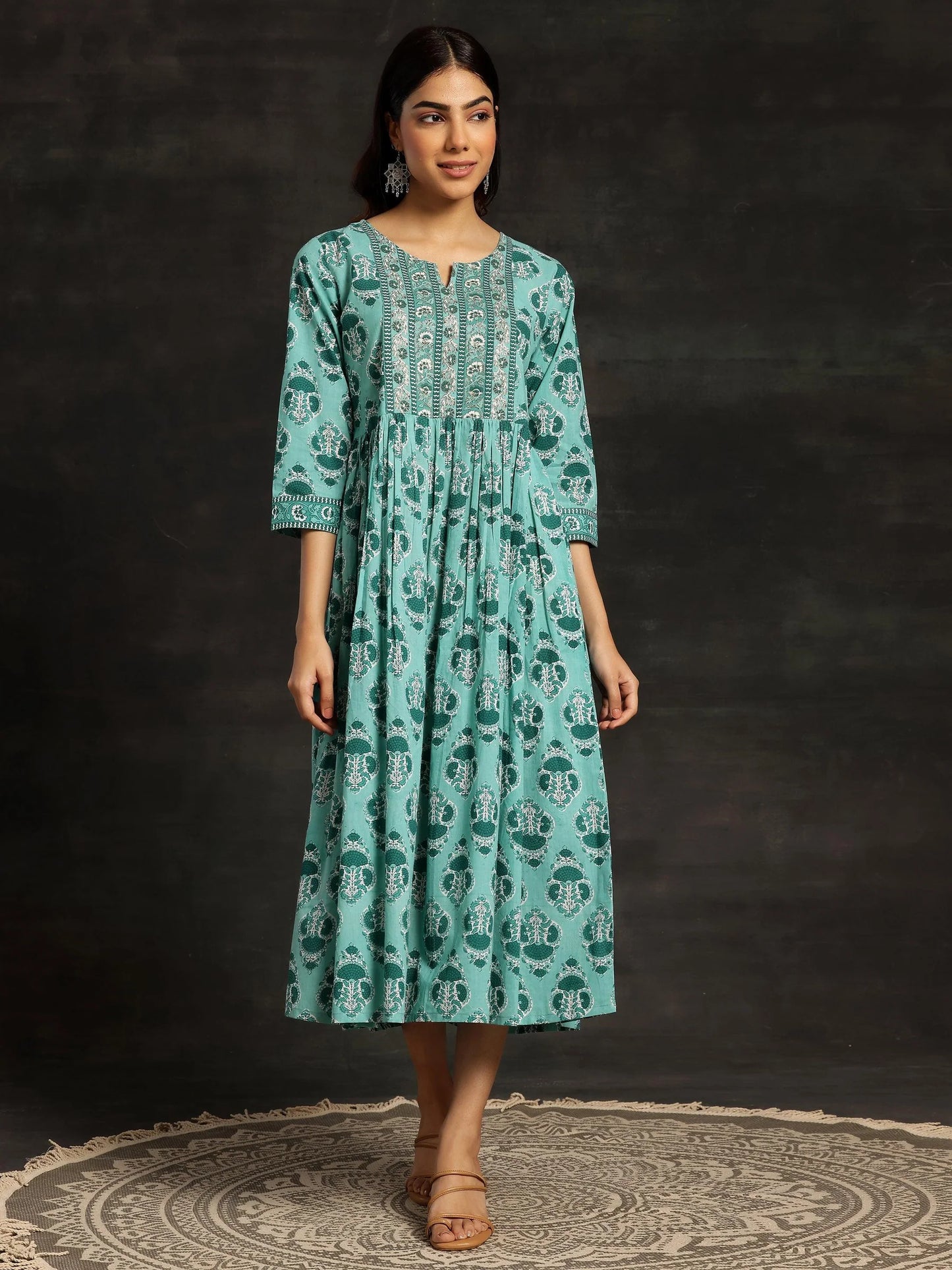 BHAYLI'S FERN COTTON DRESS