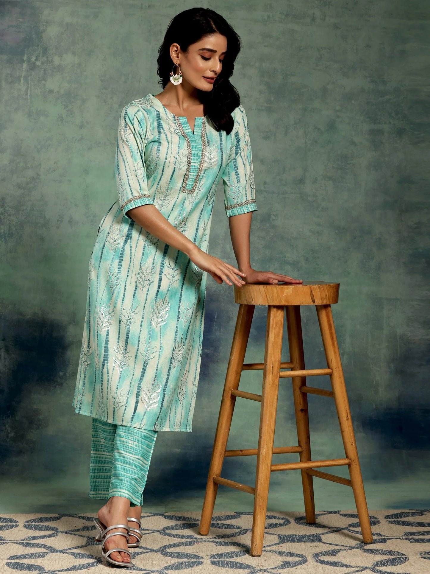 BHAYLI'S COASTAL CHARM PRINTED KURTA SET