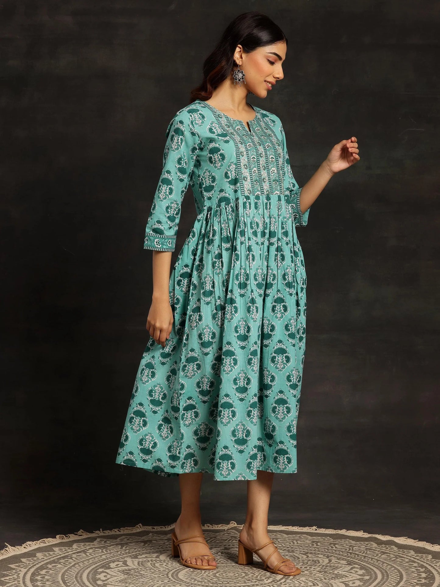 BHAYLI'S FERN COTTON DRESS