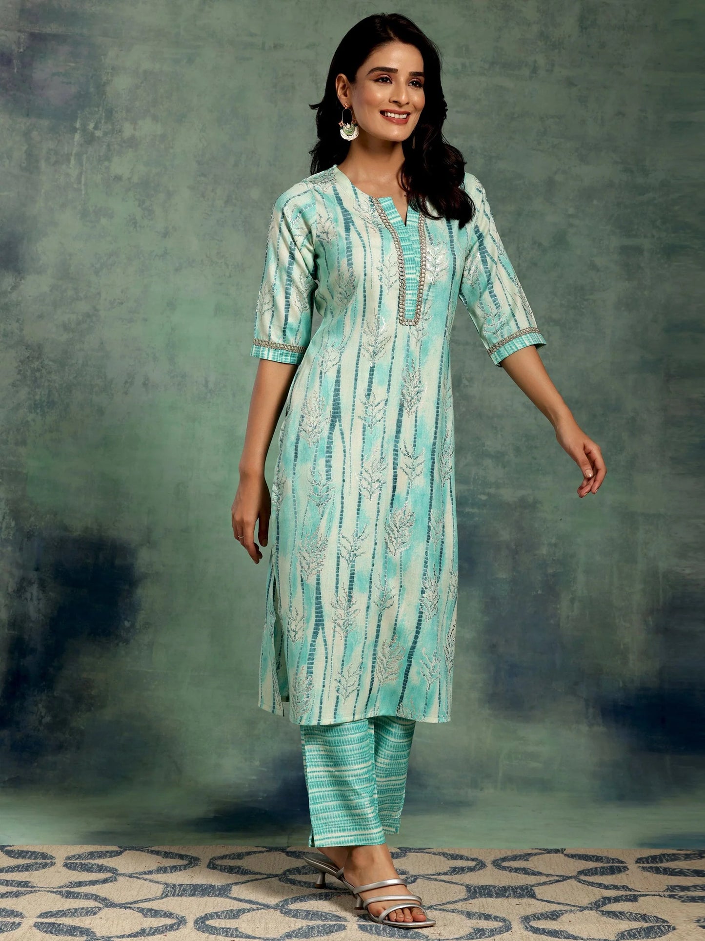 BHAYLI'S COASTAL CHARM PRINTED KURTA SET