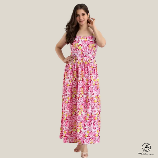 Bhayli's Pink Printed Kurti