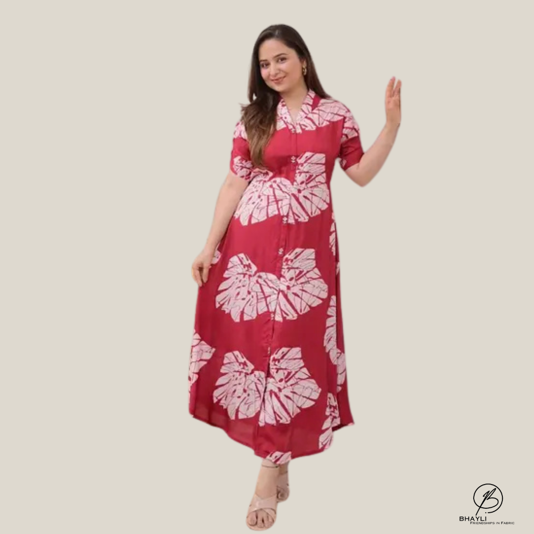 Bhayli's Floral Breeze A-Line Kurta