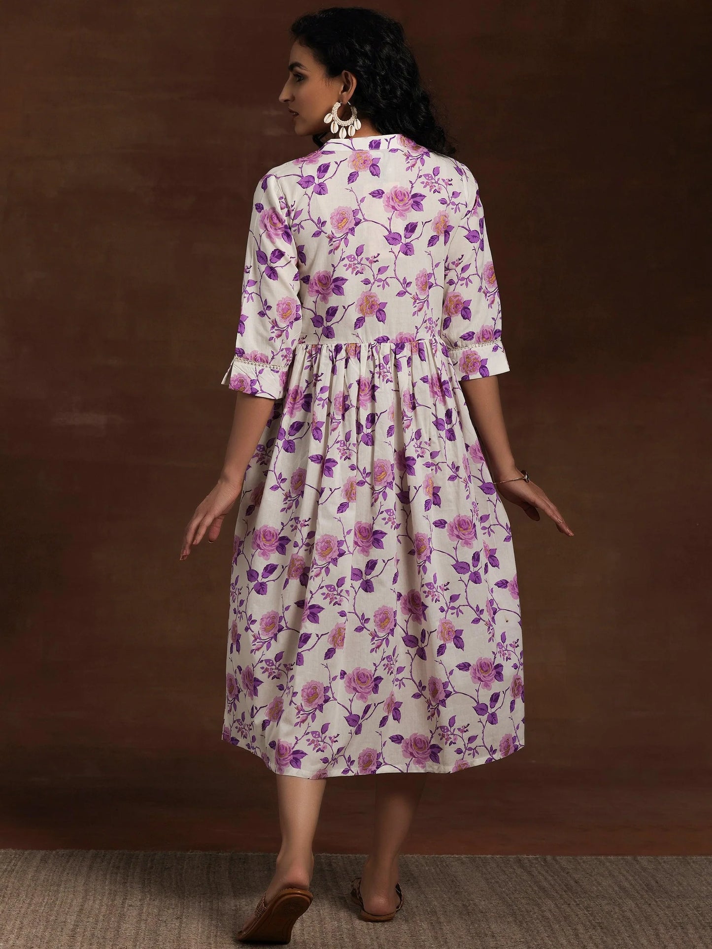 BHAYLI'S SILK MIST FLORAL DRESS