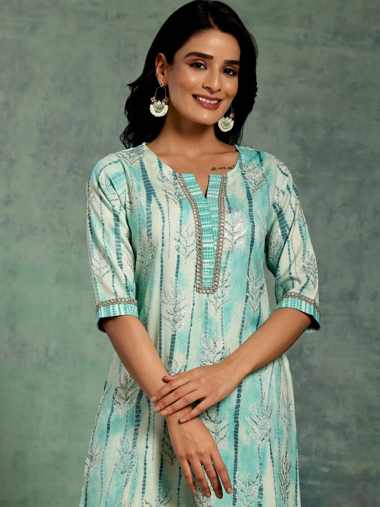 BHAYLI'S COASTAL CHARM PRINTED KURTA SET