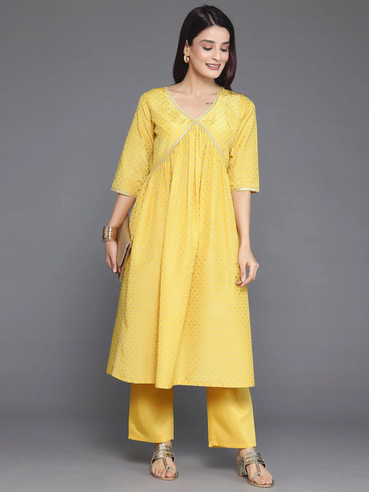 BHAYLI'S GOLDEN AURA SILK KURTA SET