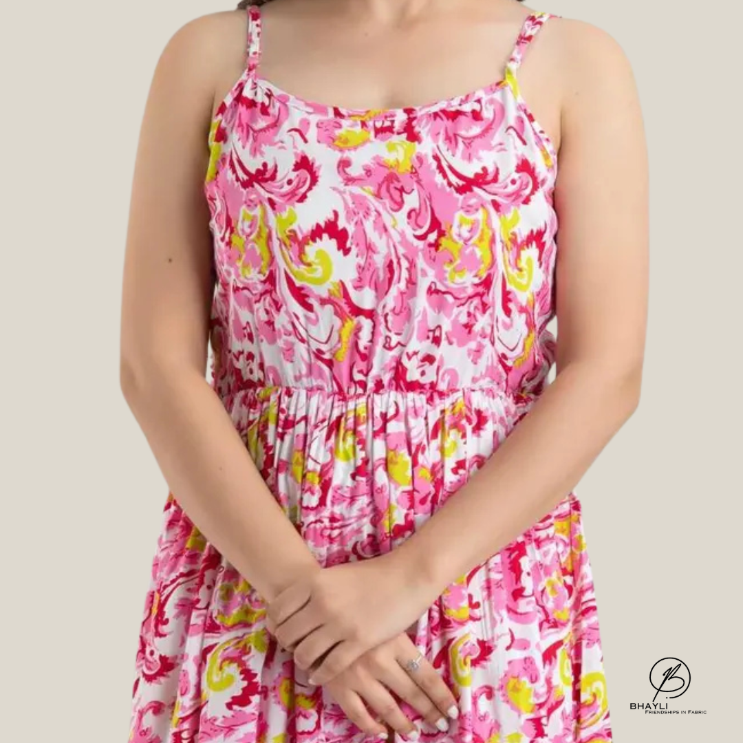 Bhayli's Pink Printed Kurti