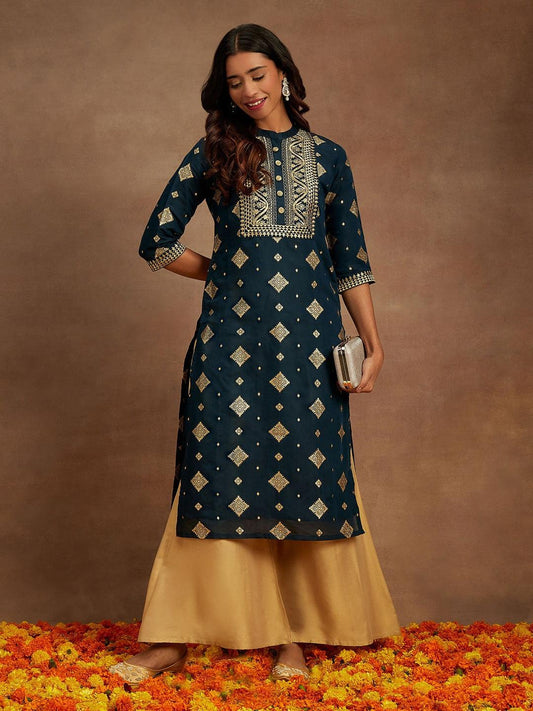 BHAYLI'S SAPPHIRE BREEZE  KURTI